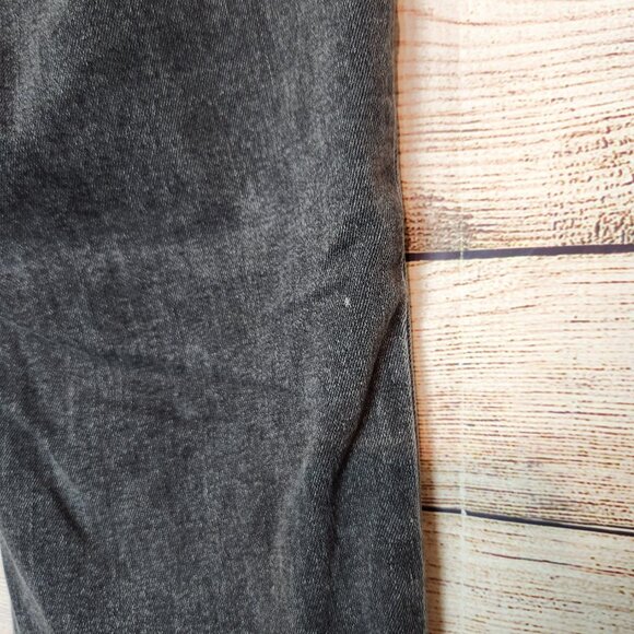 Gap True Skinny Mid Rise Black Jeans Button Zipper Raw Hem Pant Legs Size 34/18R - Picture 10 of 13